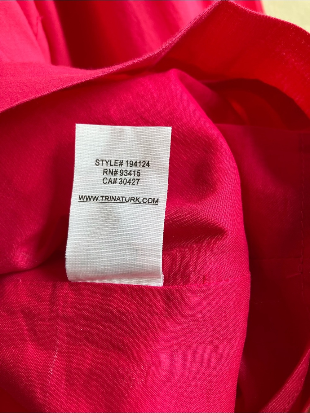 Trina Turk Ojai Lace Embroidered Top Size M Hot Pink 100% Cotton Peasant Blouse - Picture 9 of 13